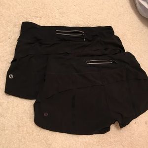 Lululemon Black Speed Shorts Sz 6 - bundle